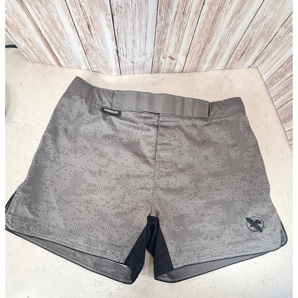 Hayabusa Grey Snakeskin MMA Fight Shorts Mens XL BJJ Grappling Combat Training